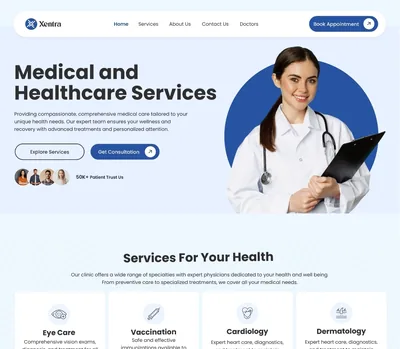 Healthcare Website development for clinics And medical Services in Pakistan