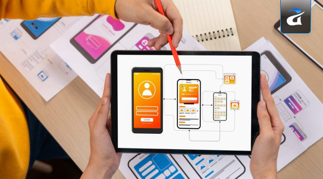 How to Find the Right App Developer Aciano Technologies Business owner reviewing developer portfolio for app project