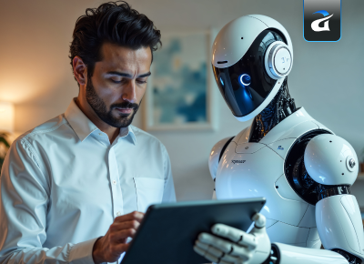 Illustration of Human Collaboration with AI