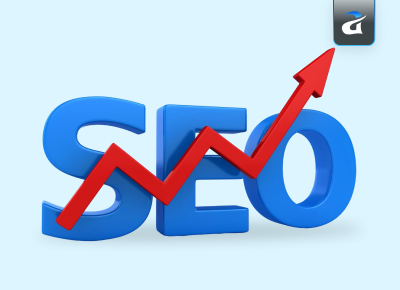 SEO Growth, with a Rising Arrow to Indicate Higher Google Ranking
