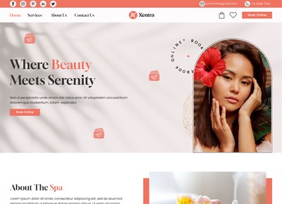 Modern Beauty Website Template Design