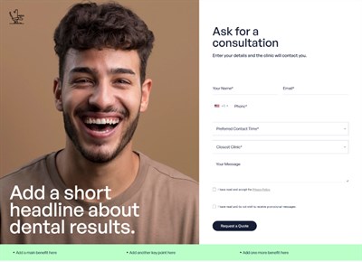 Modern Dentist Clinic Website Template Design