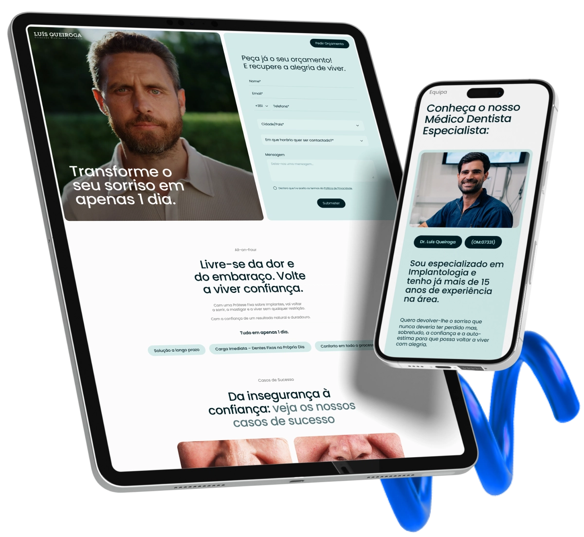 Dental Landing Page Wireframe Modules