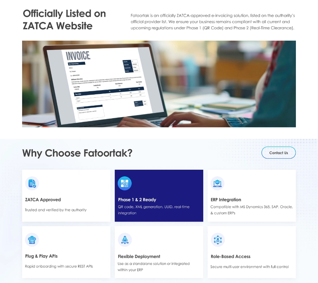 E-Invoicing Software Saudi Arabia Dashboard Preview