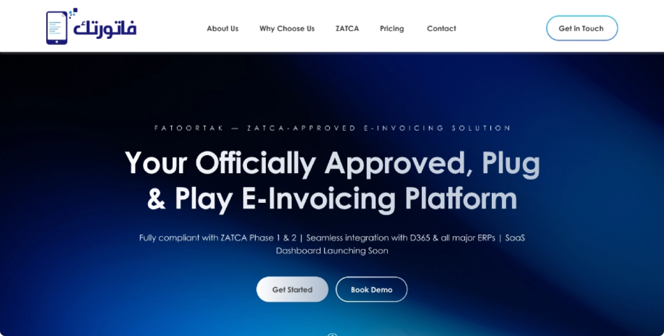 Digital Business Platform Interface For Fatoortak