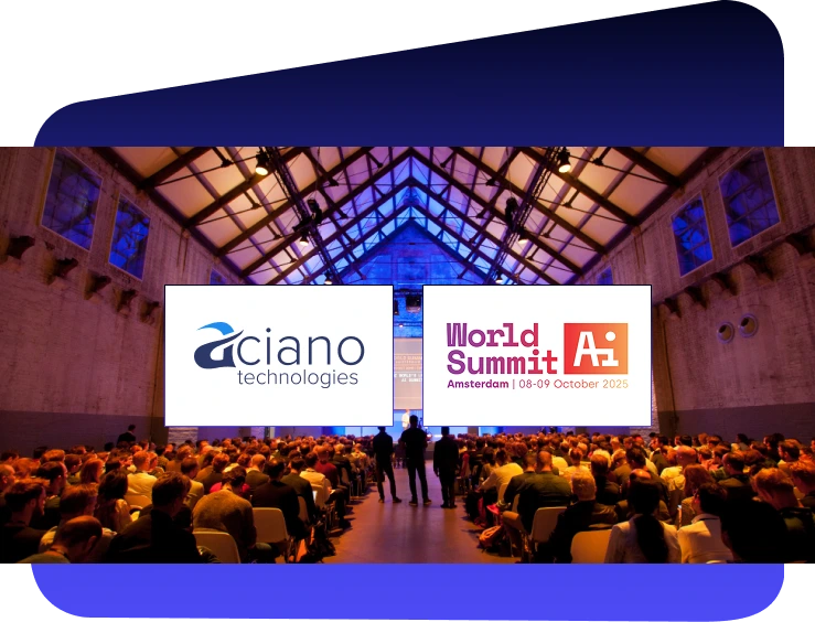 World Summit AI Amsterdam Booth W16 – Aciano Technologies 
