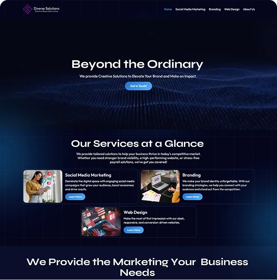 Professional Business Website with Mobile First Design