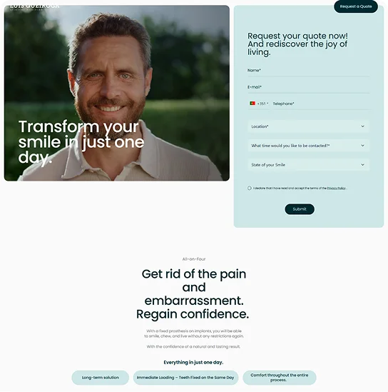 Modern Responsive Website Layout for Lead Generation